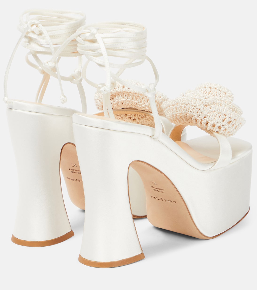 Verzierte Plateausandalen aus Satin | Magda Butrym