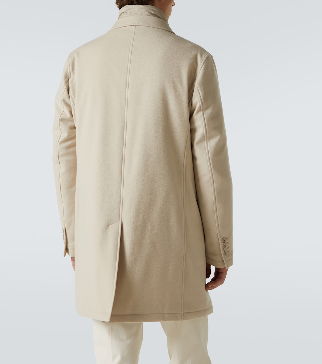 Abrigo de lana con chaleco a capas | Herno