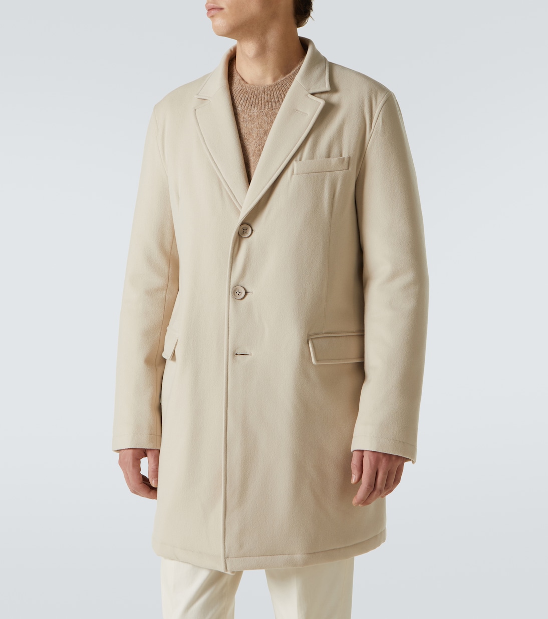 Abrigo de lana con chaleco a capas | Herno