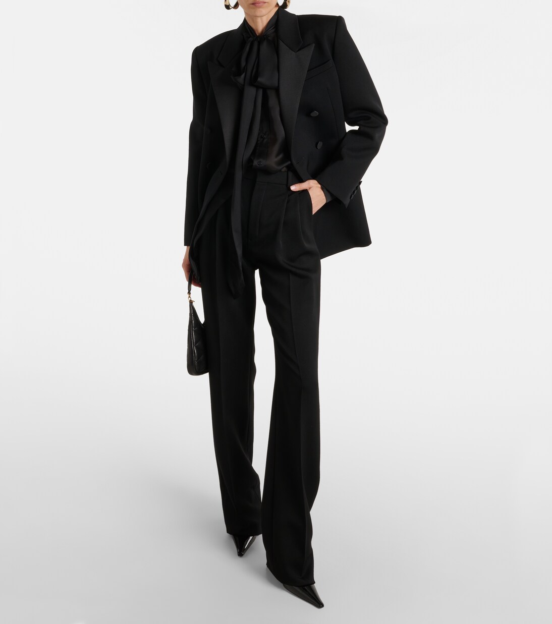 Blusa in seta con fiocco | Saint Laurent