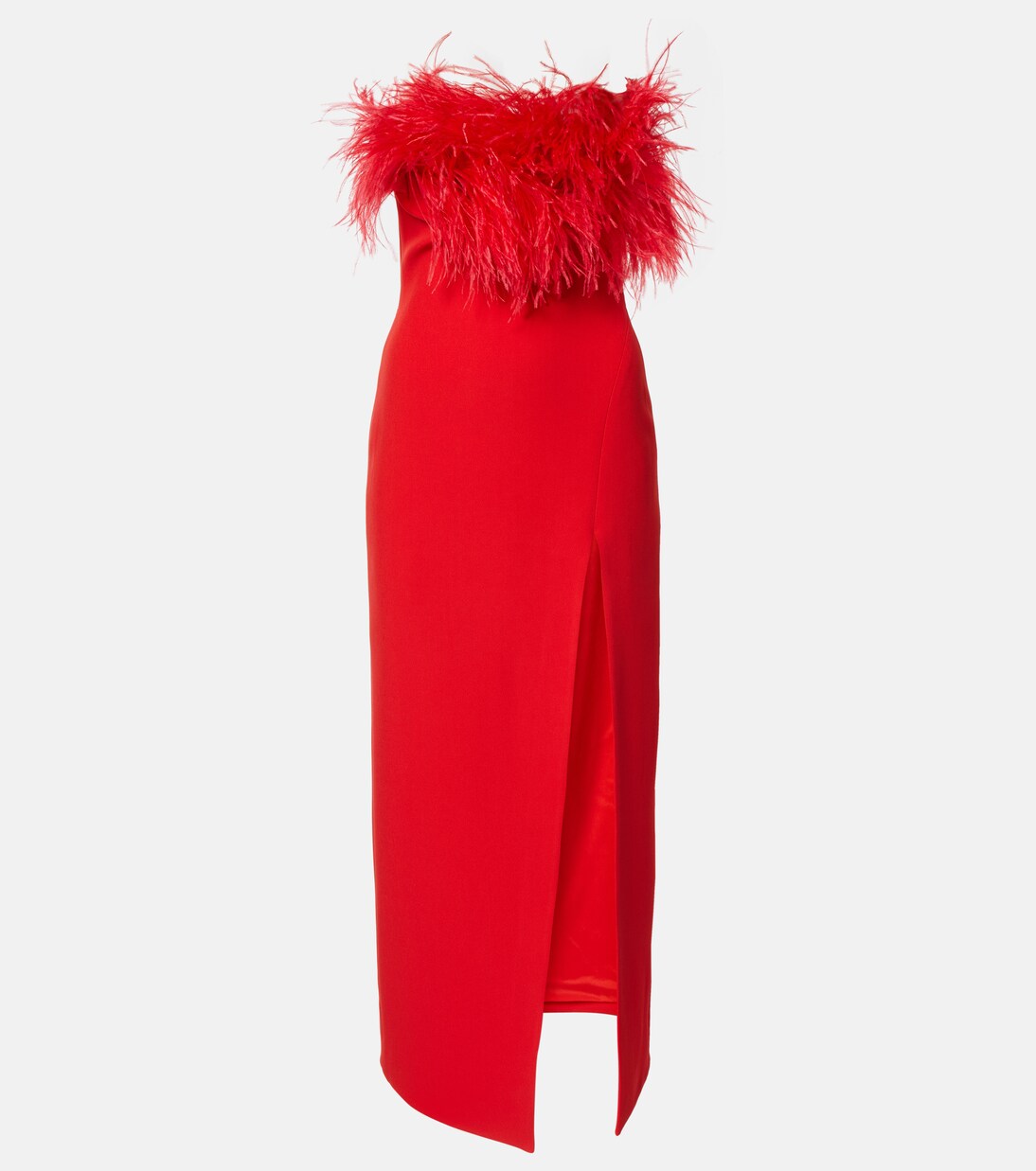 Robe midi à plumes | David Koma