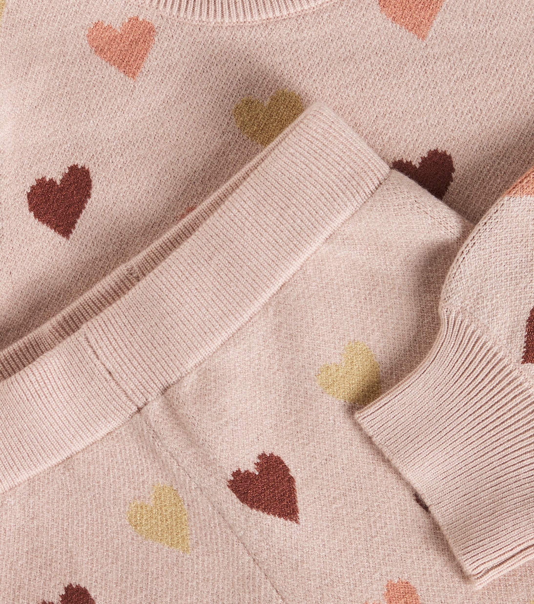 Hearts jacquard sweatshirt and sweatpants set | Rylee + Cru