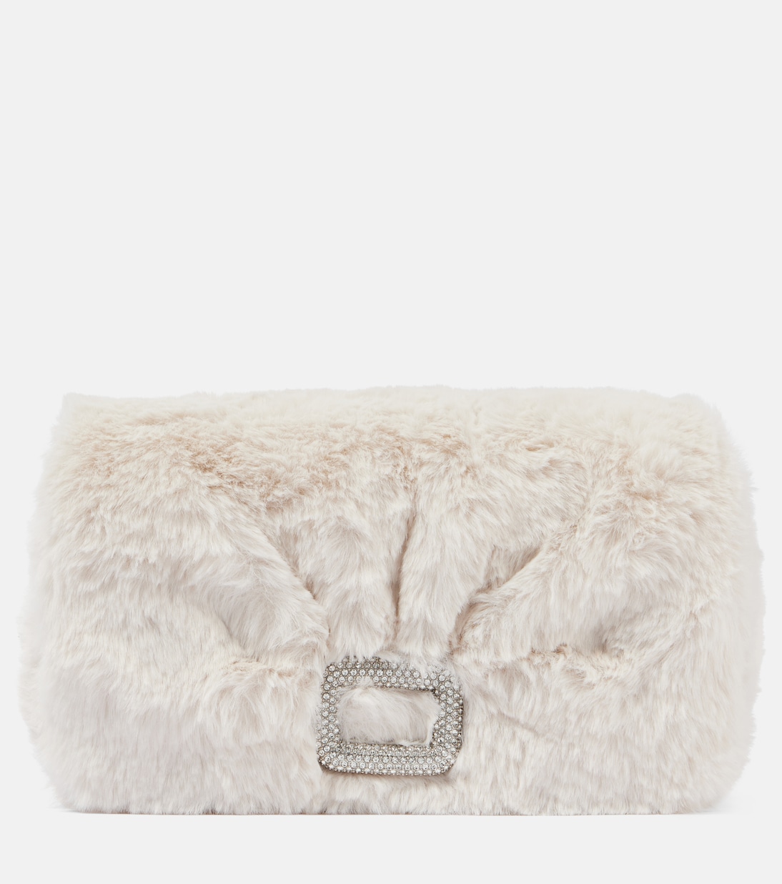 Viv Choc embellished faux shearling wallet | Roger Vivier