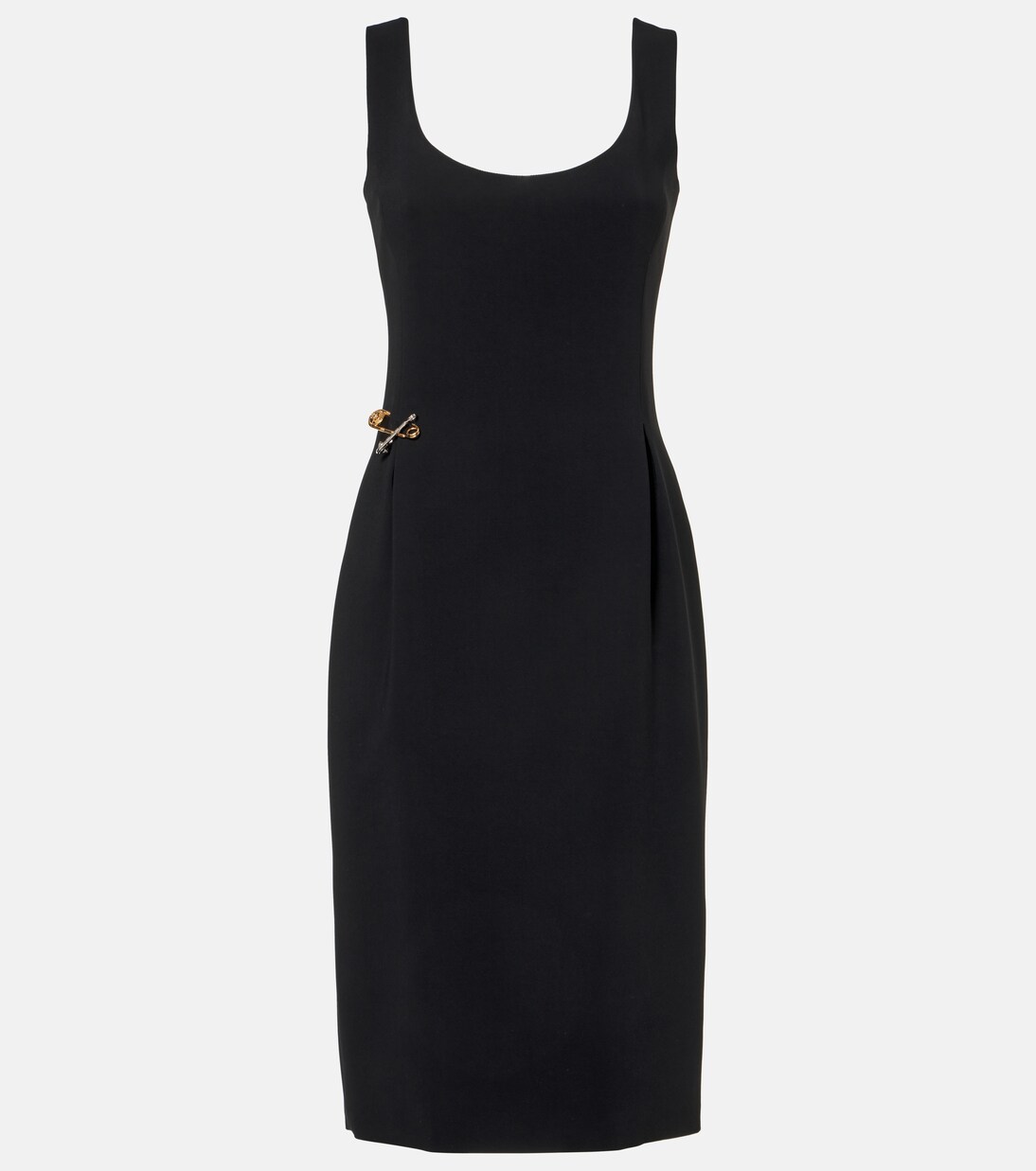 Abito midi Safety Pin in cady | Versace