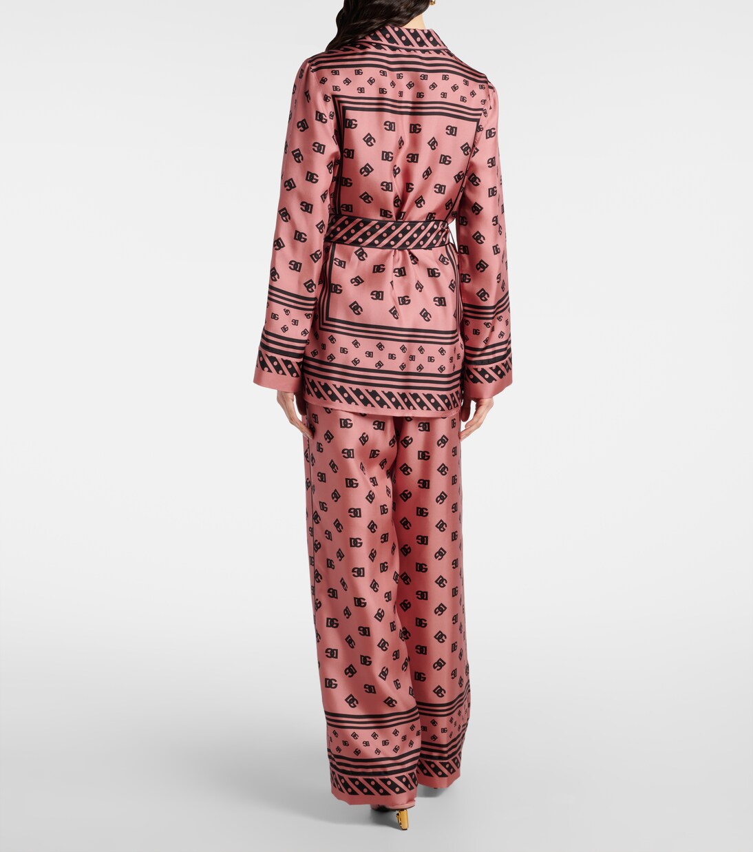 Pyjama-Hemd DG aus Seidensatin | Dolce&Gabbana