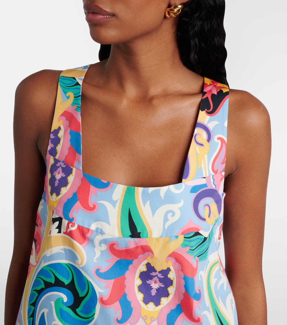 فستان قصير من القطن بطبعات | Etro