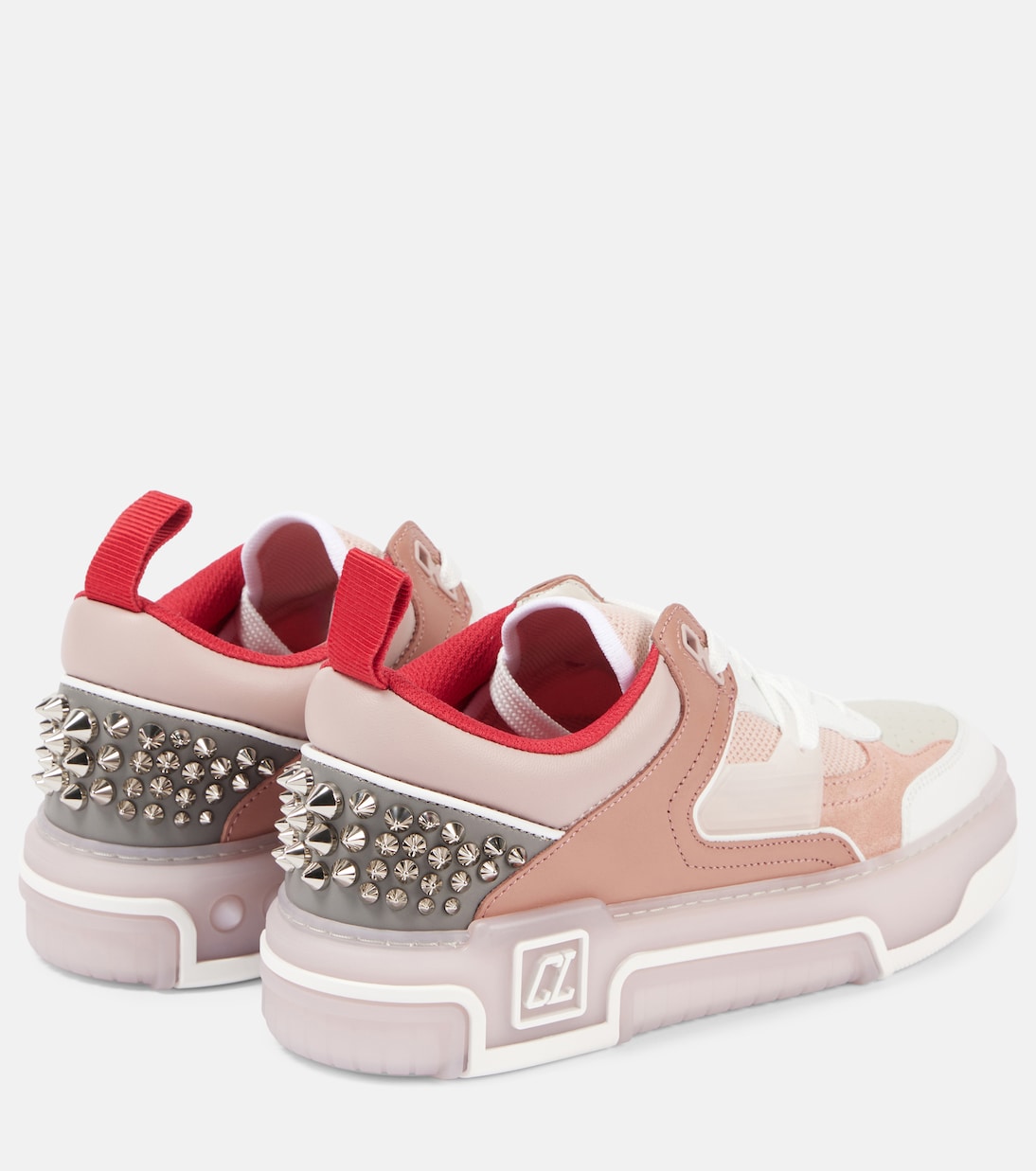 Panelled embellished leather sneakers | Christian Louboutin