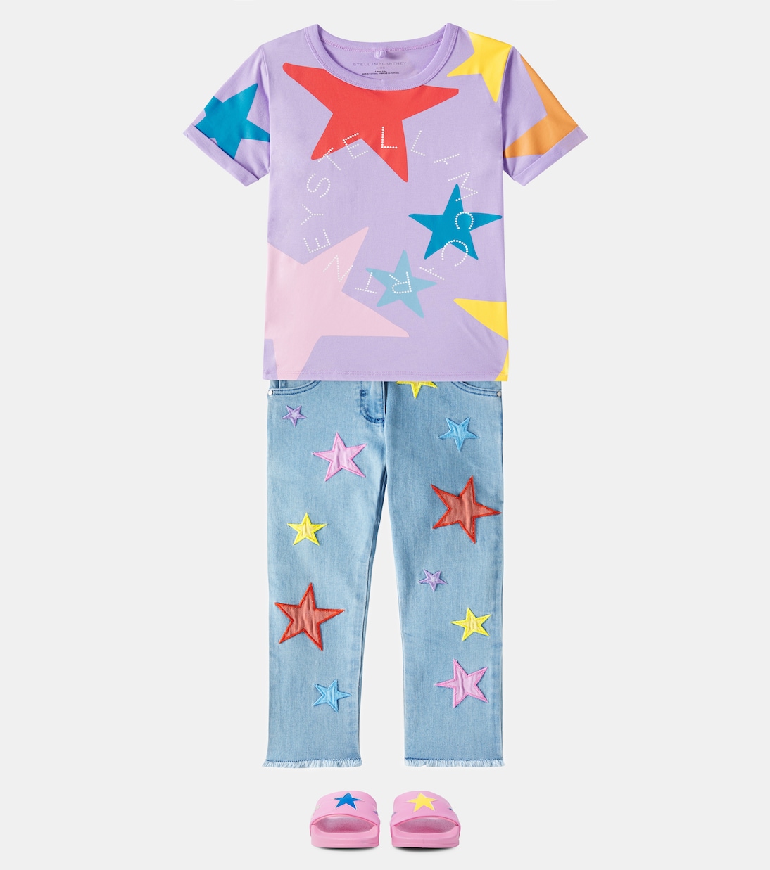T-shirt in jersey di cotone con stampa | Stella McCartney Kids