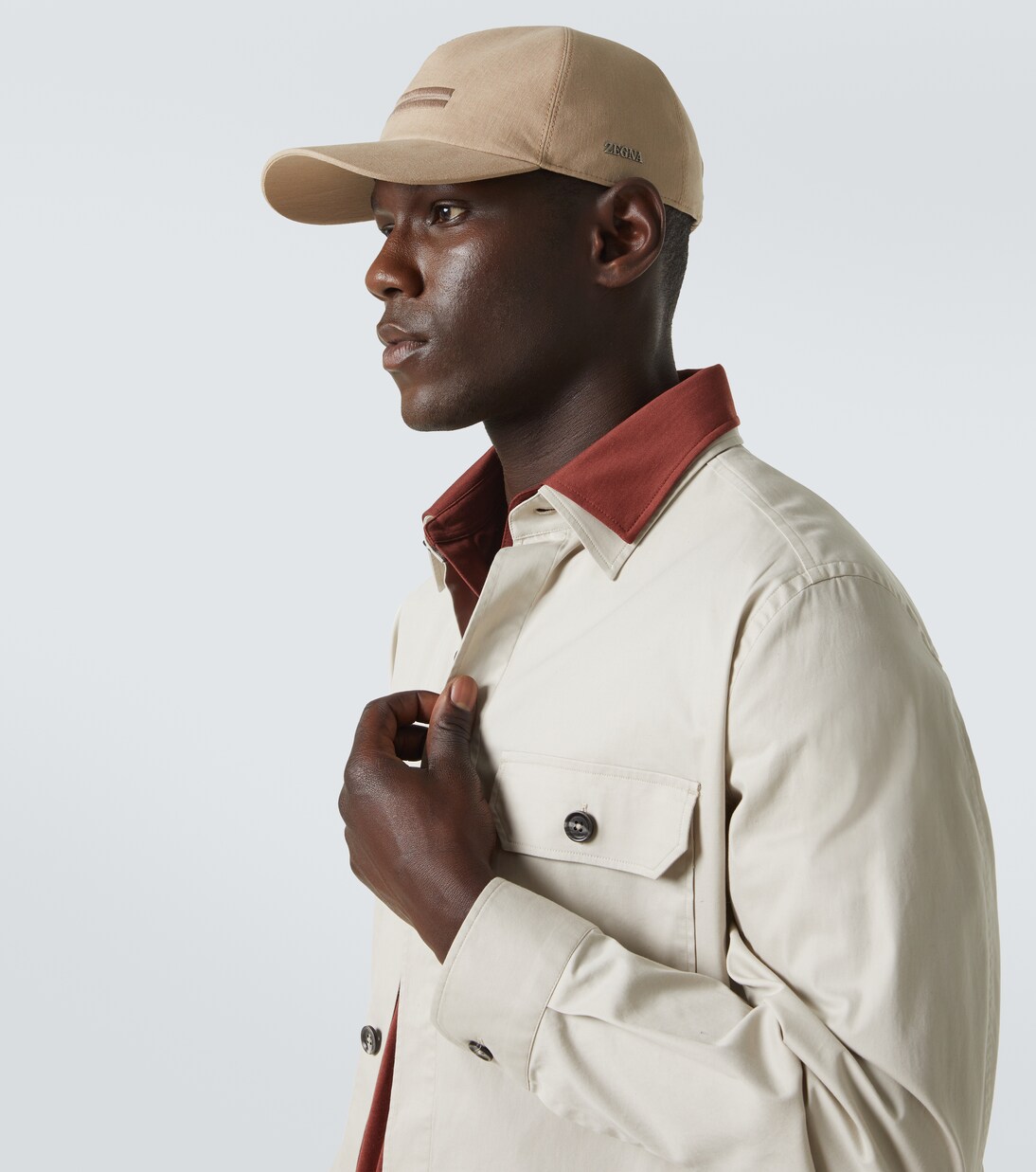 Embroidered linen baseball cap | Zegna