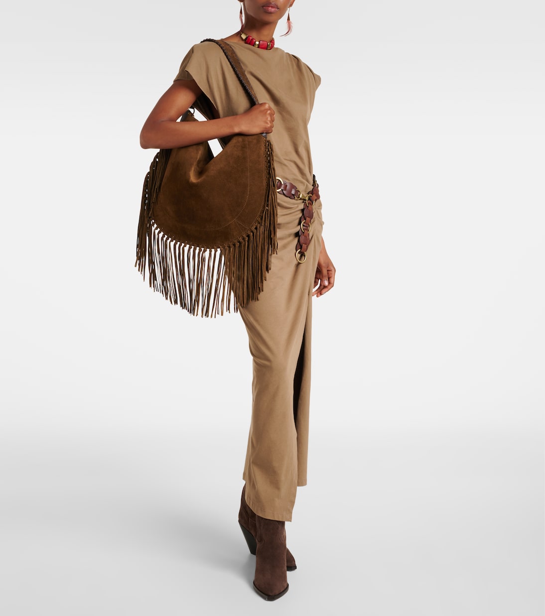 Schultertasche Oskan Soft Large aus Veloursleder | Isabel Marant