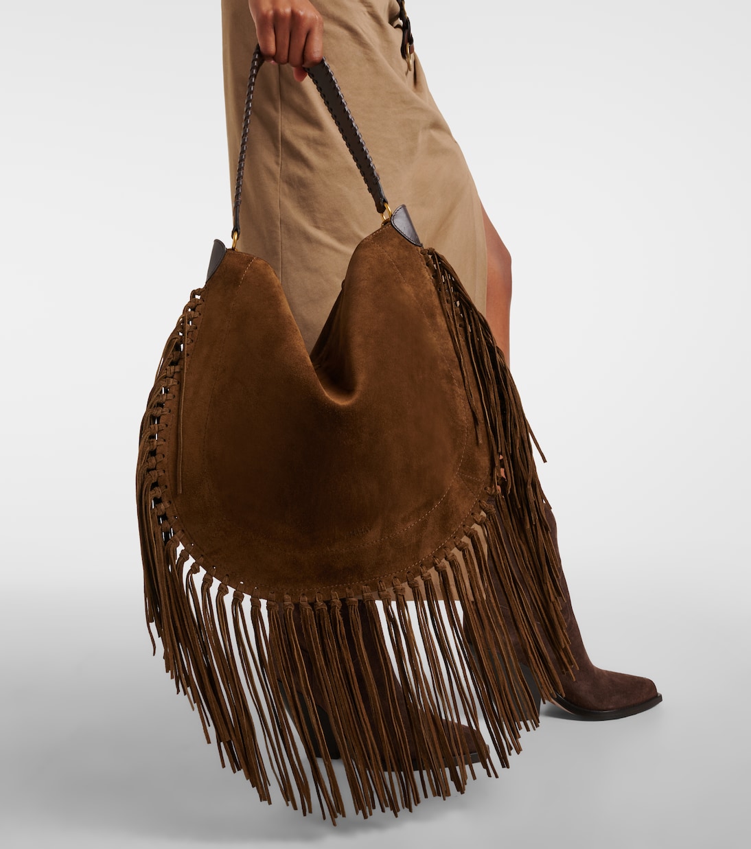 Schultertasche Oskan Soft Large aus Veloursleder | Isabel Marant