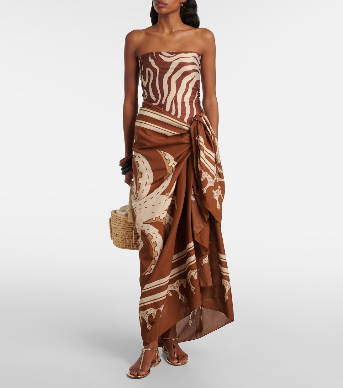 Bedruckter Pareo aus Baumwolle | Johanna Ortiz