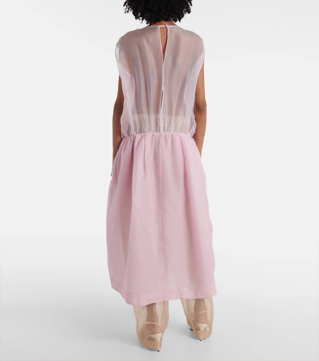 Robe midi Noah en organza de soie | Khaite