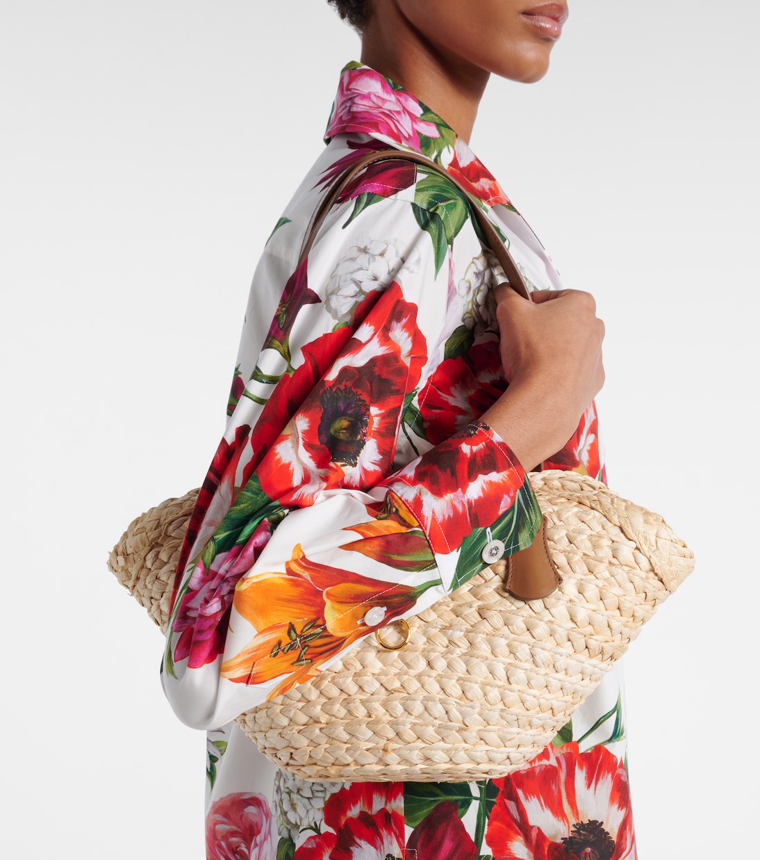 Tote Bag Capri Small aus Raffiabast | Dolce&Gabbana