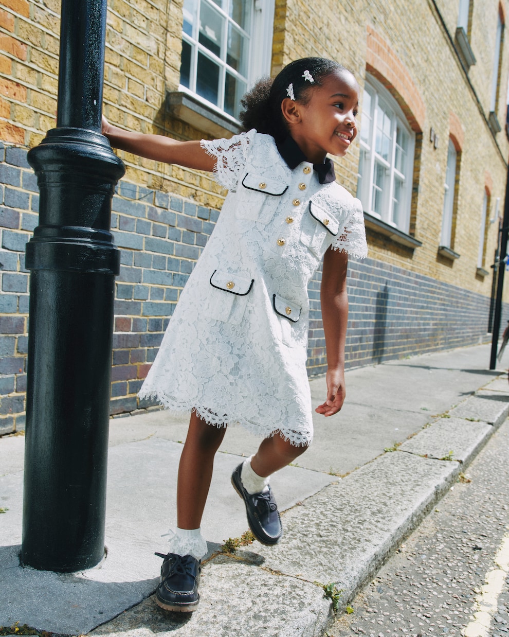 Abito chemisier in pizzo | Self-Portrait Kids