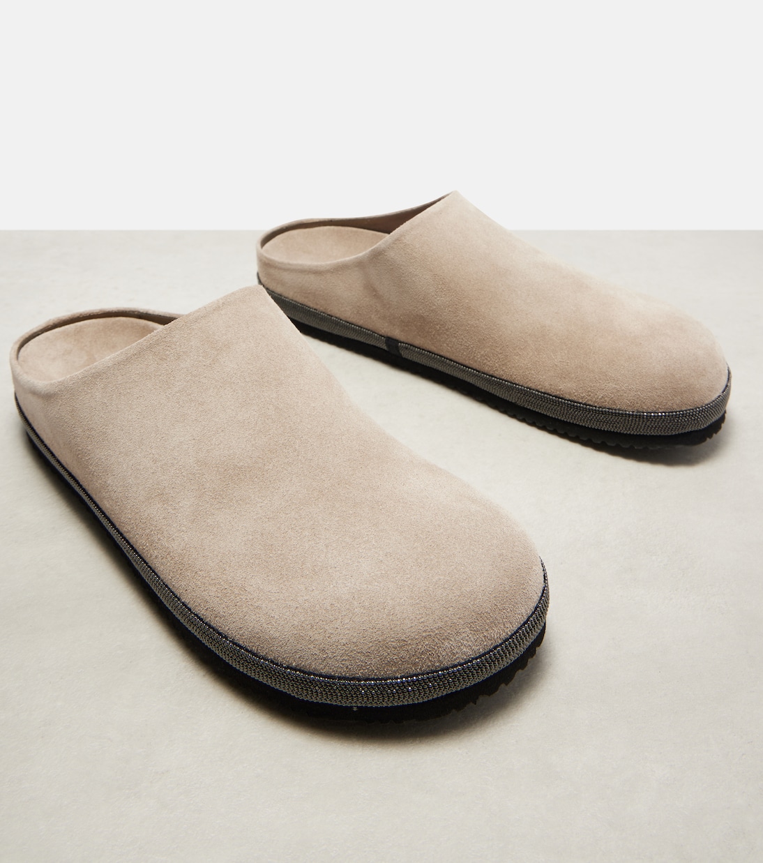 Monili suede clogs | Brunello Cucinelli