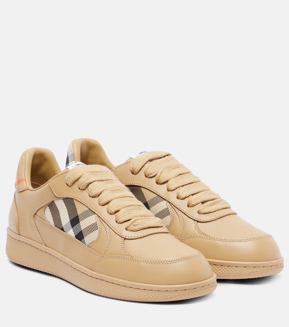 Burberry Check leather sneakers | Burberry