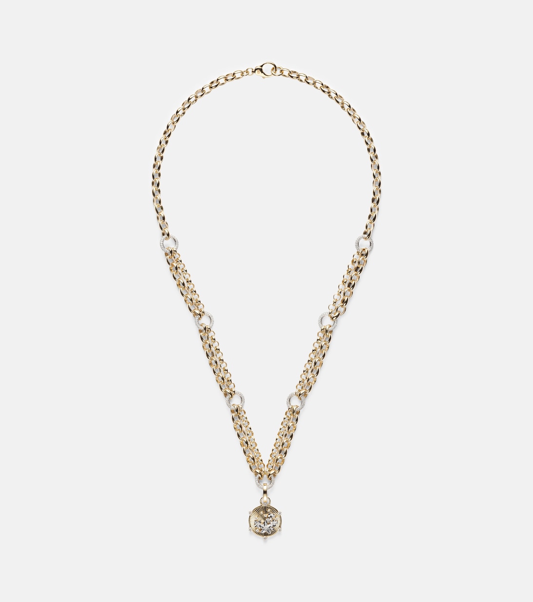 Blossoms Baby Medium 18kt gold (750/1000) pendant necklace with diamonds  | FoundRae