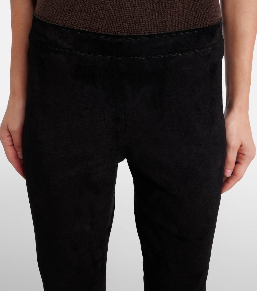 Leggings Carolyn aus Veloursleder | Stouls