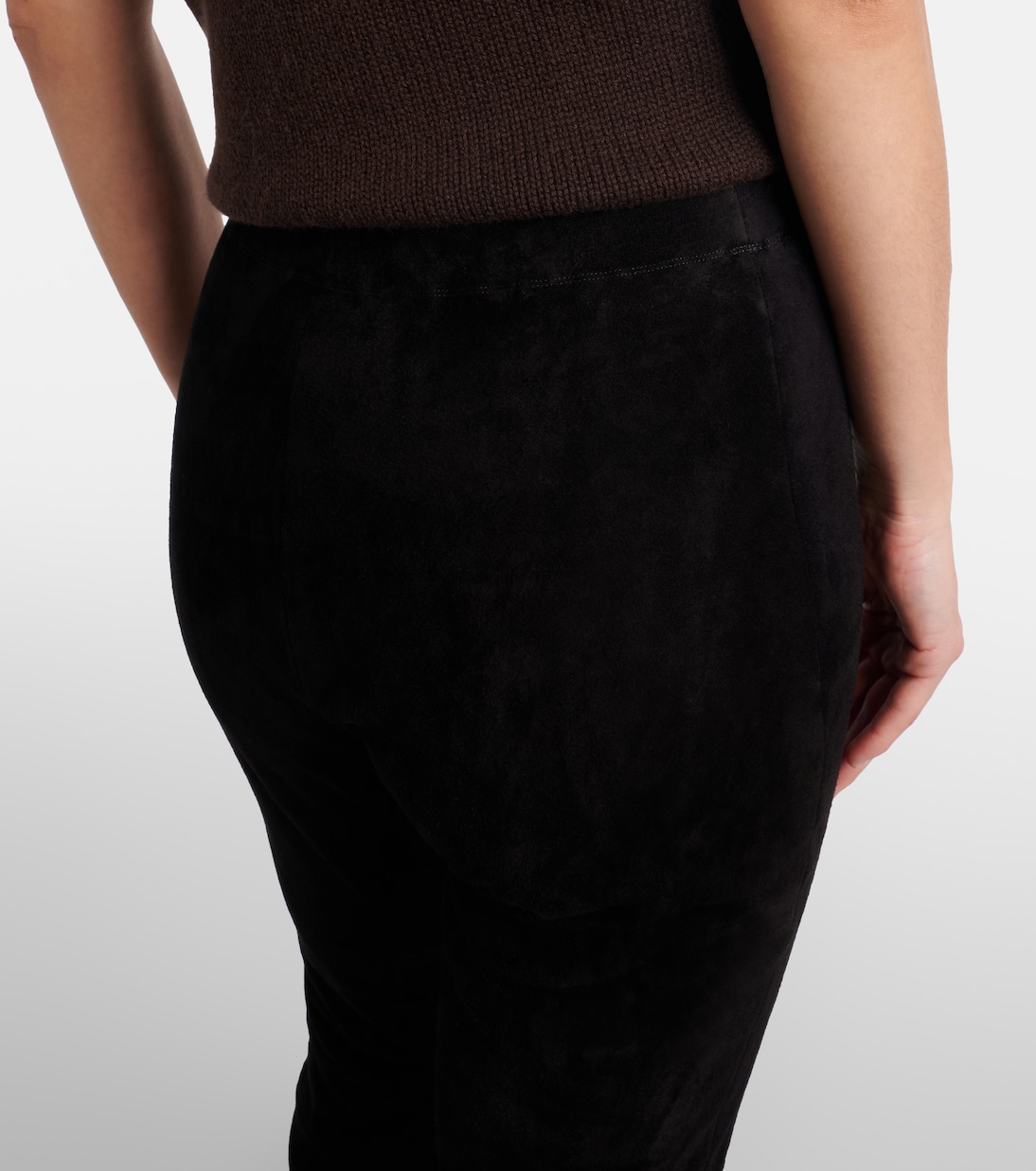 Leggings Carolyn aus Veloursleder | Stouls