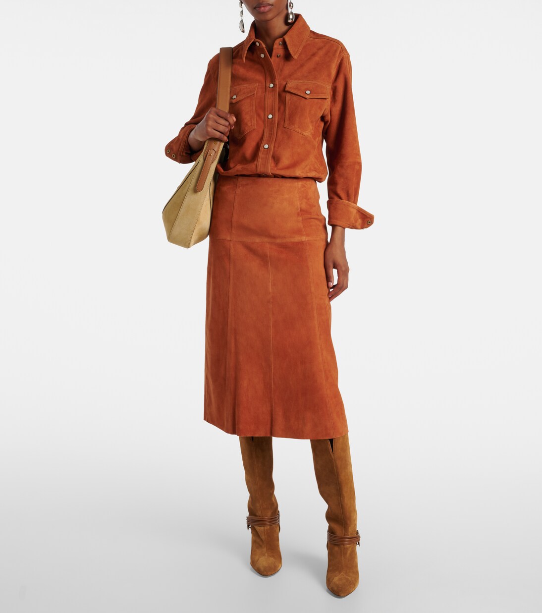 Devy suede midi skirt | Isabel Marant