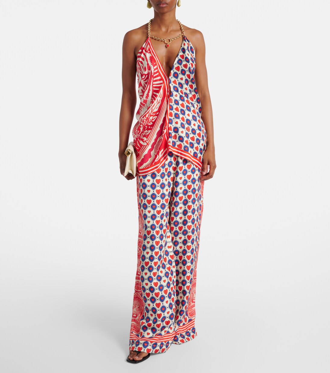 Pantalon ample Rise & Roar en soie | Camilla