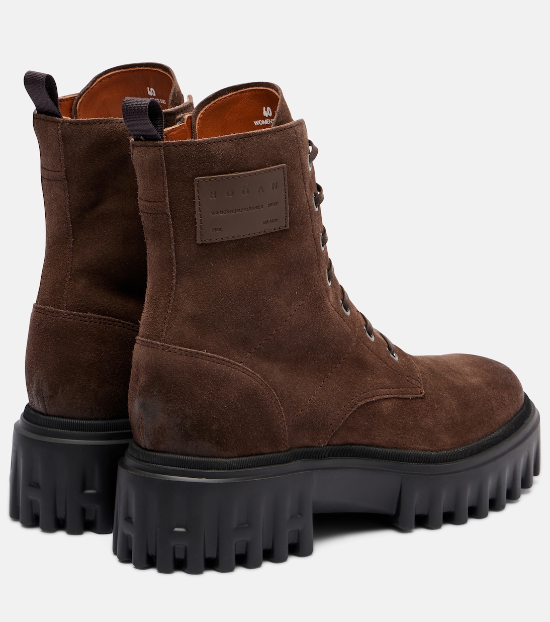 H700 suede combat boots | Hogan