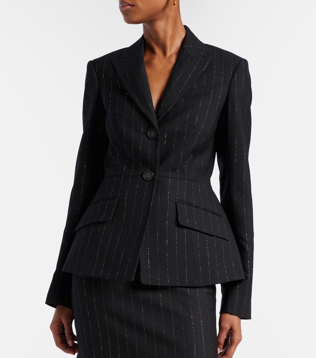 Blazer rayé en laine | Erdem