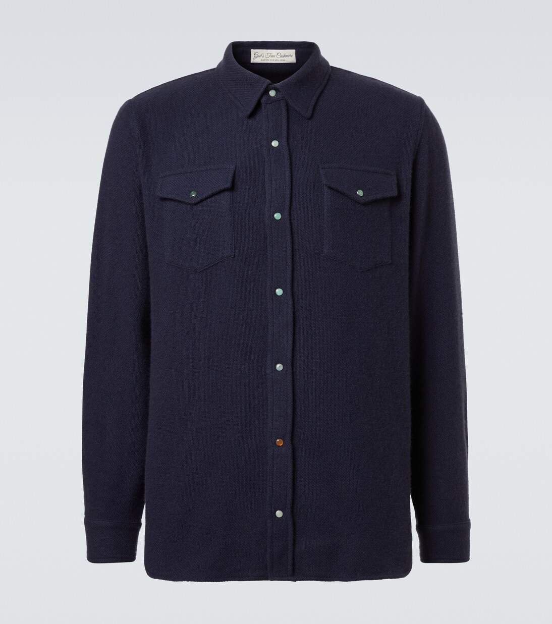 Camicia in cashmere con smeraldi | God's True Cashmere