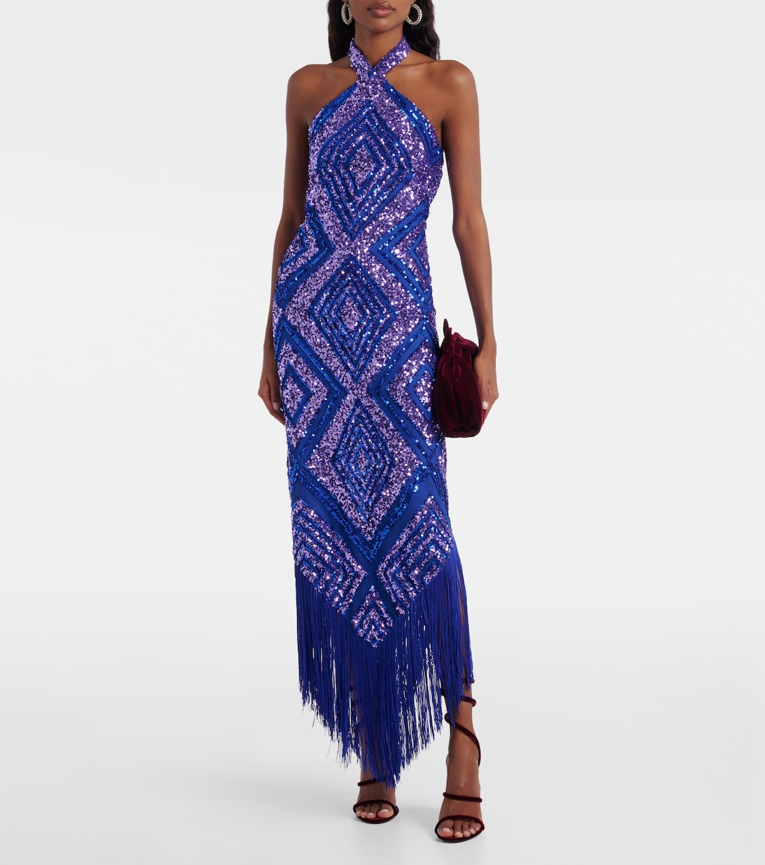 Sandalen Cleo 105 aus Samt  | Rene Caovilla