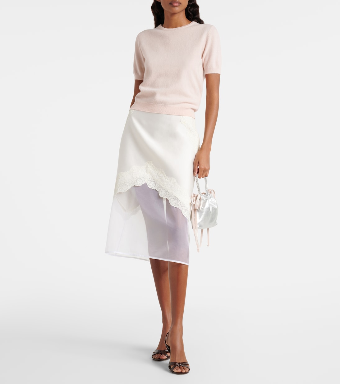 Drawstring Mini embellished leather shoulder bag | Jimmy Choo