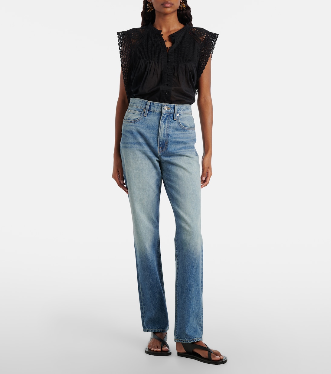 London faded straight jeans | Slvrlake