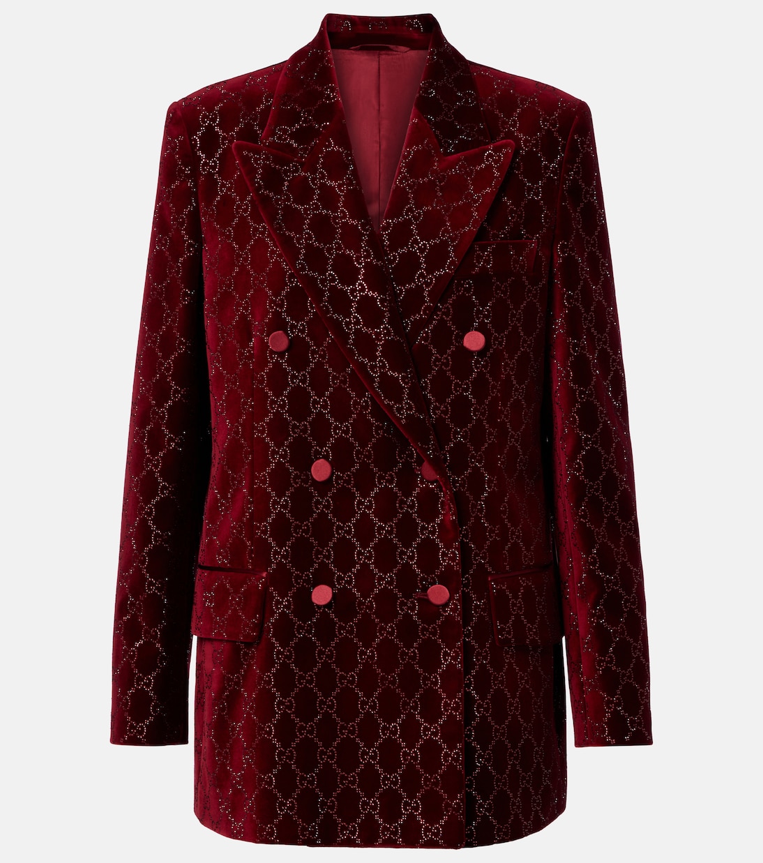 GG embellished cotton velvet blazer | Gucci