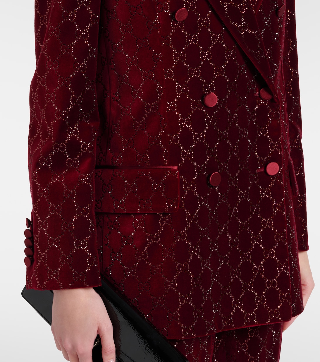 GG embellished cotton velvet blazer | Gucci