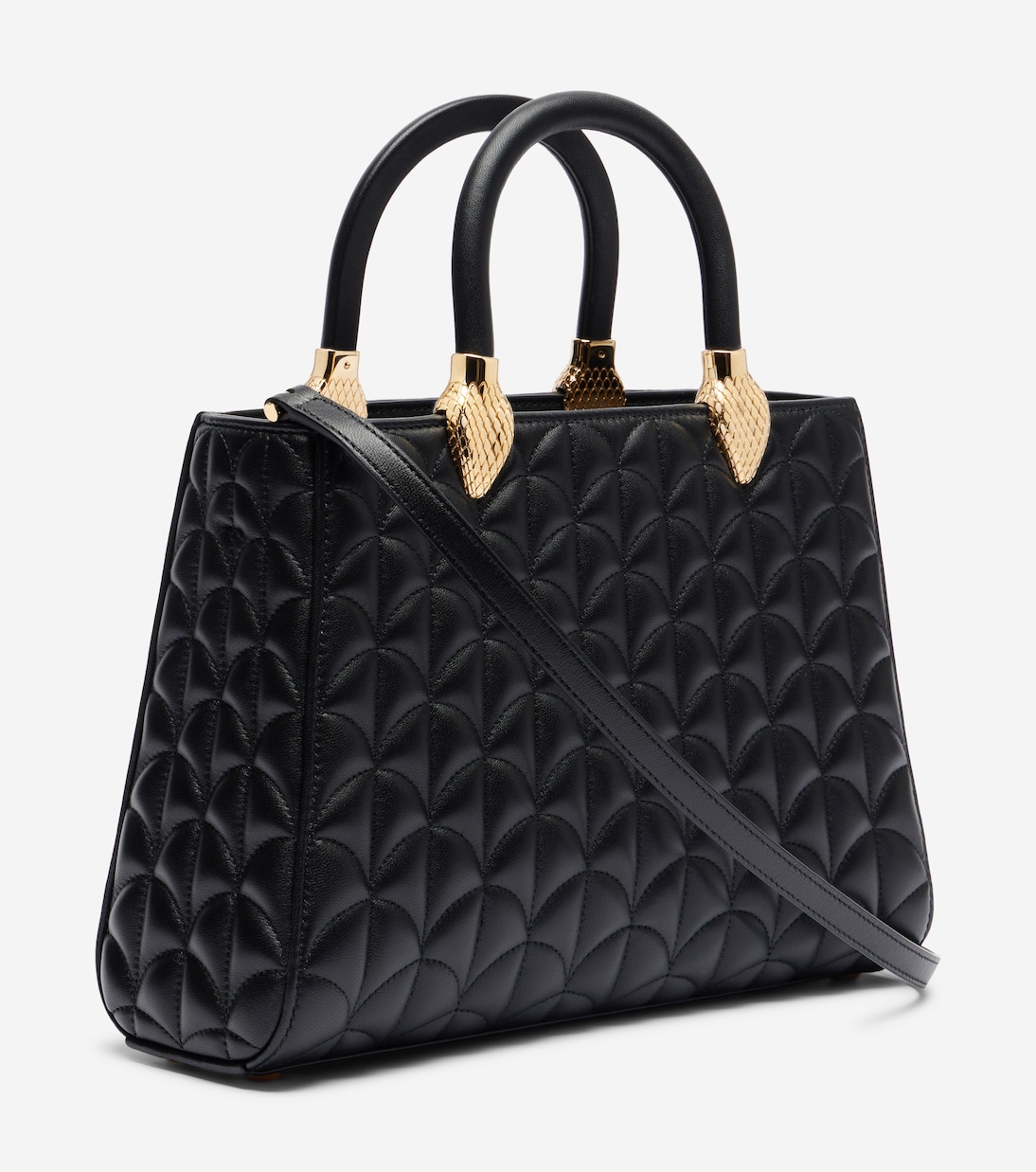 Serpentine Day Duo Medium leather top-handle bag | Bvlgari