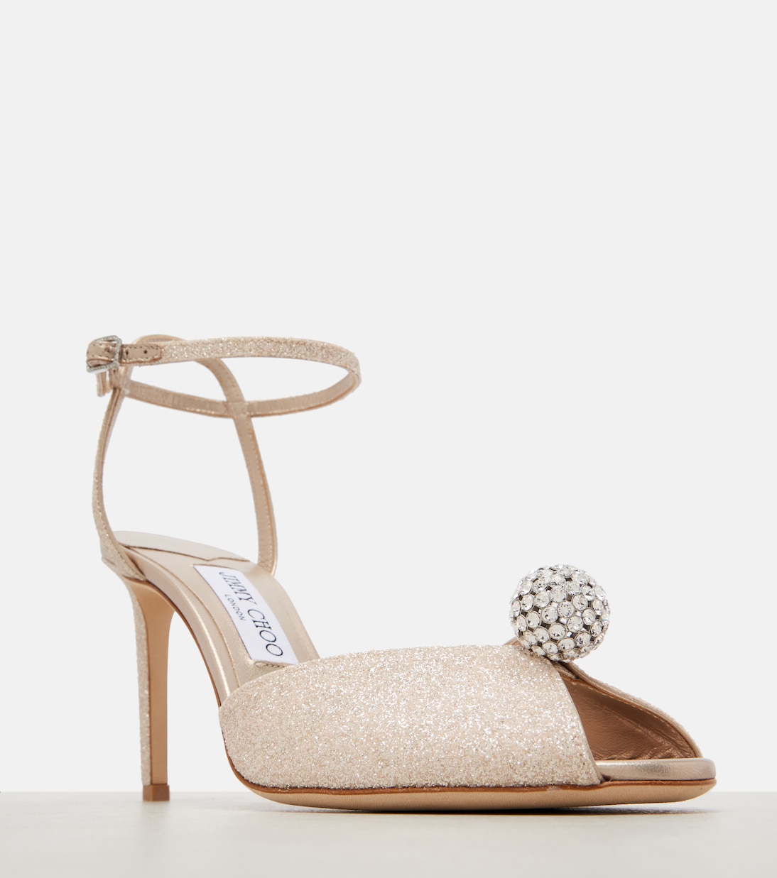 Sacora 85 glitter peep-toe sandals  | Jimmy Choo