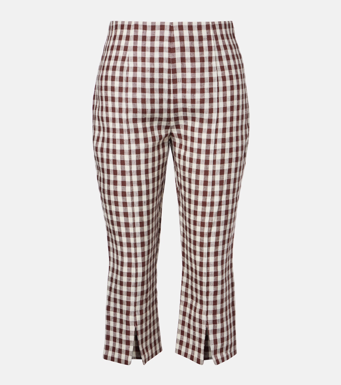 Sadie gingham linen capri pants | Posse