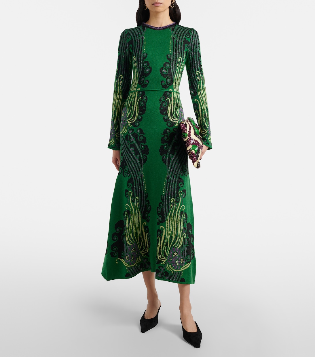 Bee jacquard midi dress | La DoubleJ