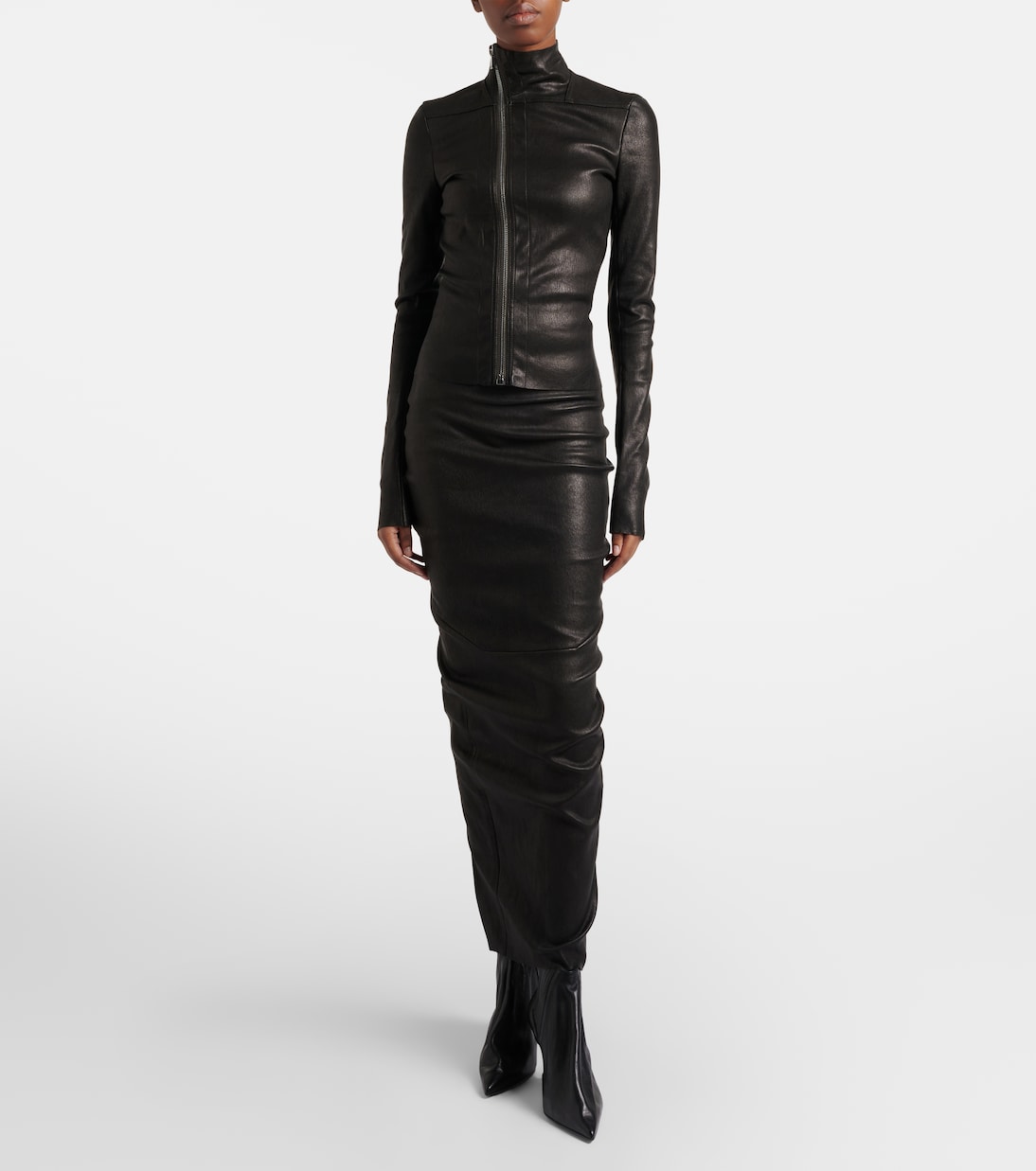Falda larga Dirt Pillar de piel  | Rick Owens
