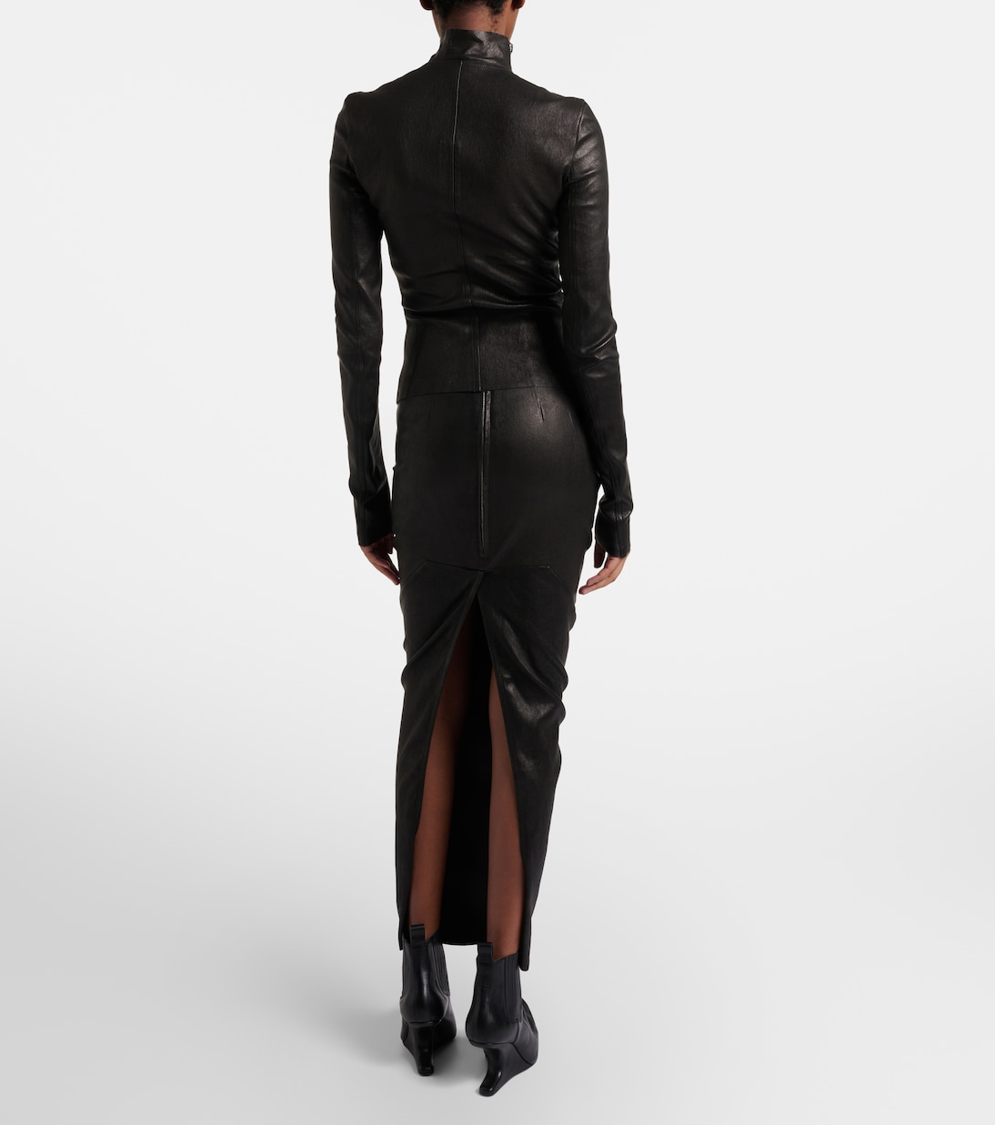 Falda larga Dirt Pillar de piel  | Rick Owens