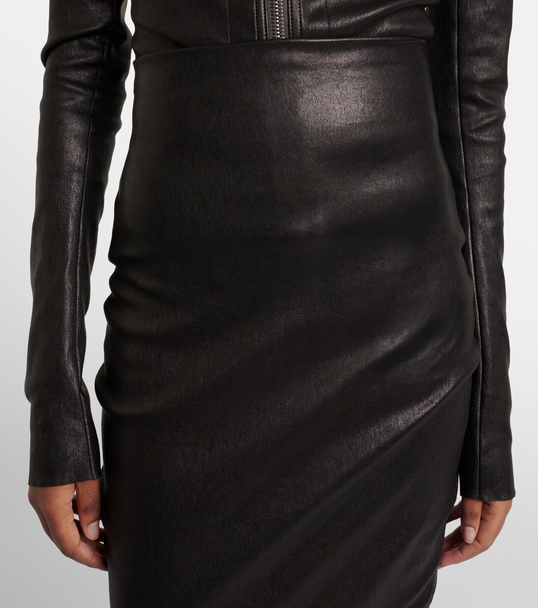 Falda larga Dirt Pillar de piel  | Rick Owens