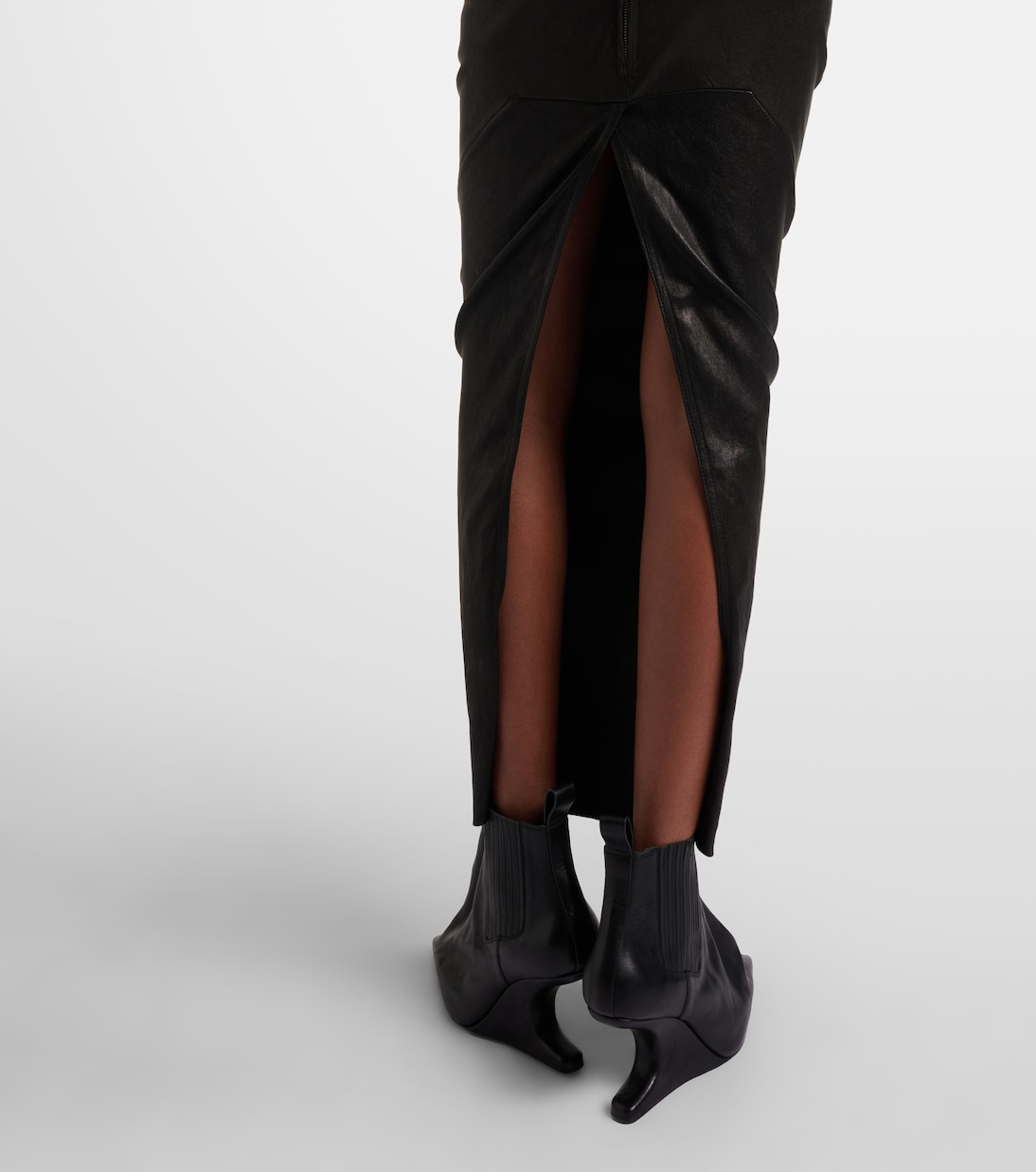 Falda larga Dirt Pillar de piel  | Rick Owens