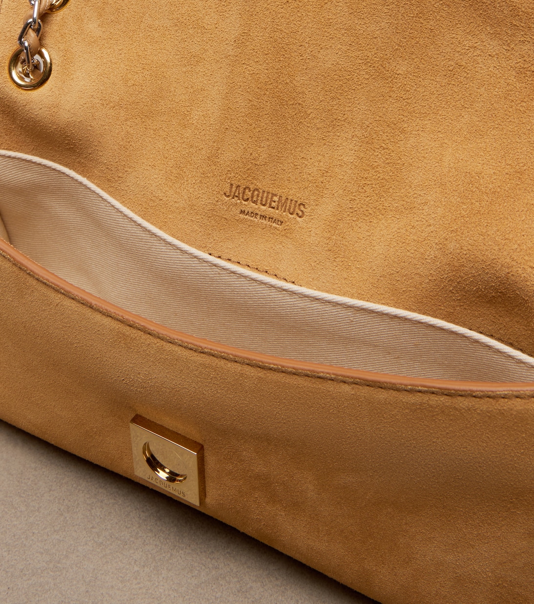 Schultertasche Bambino Chaîne aus Veloursleder | Jacquemus