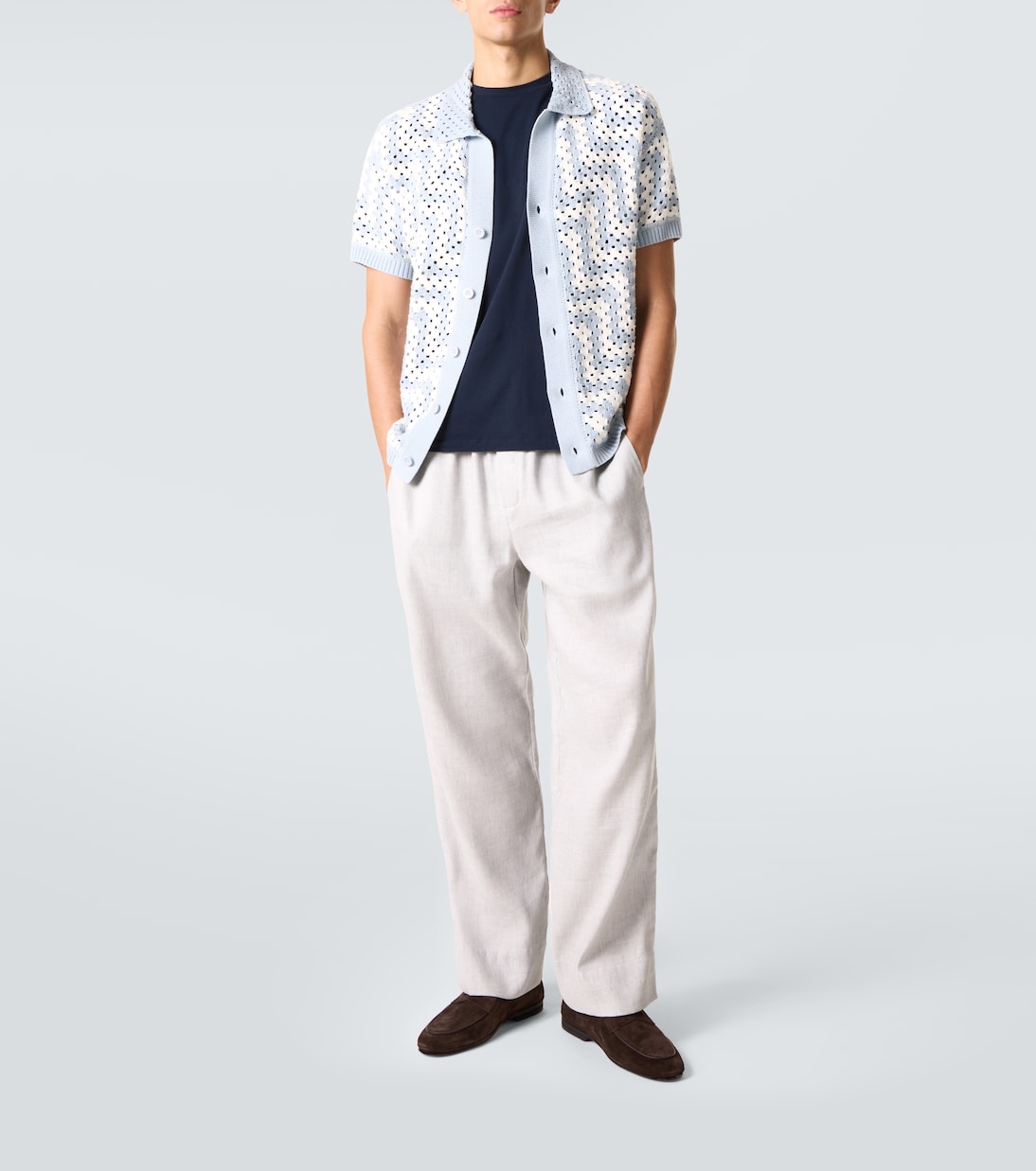 Pinto crochet cotton cardigan | Frescobol Carioca