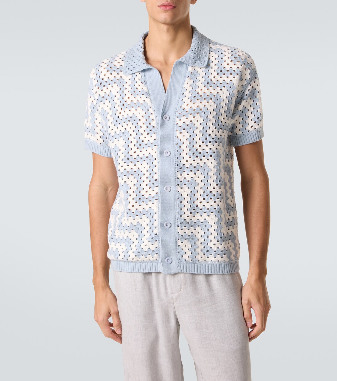 Pinto crochet cotton cardigan | Frescobol Carioca