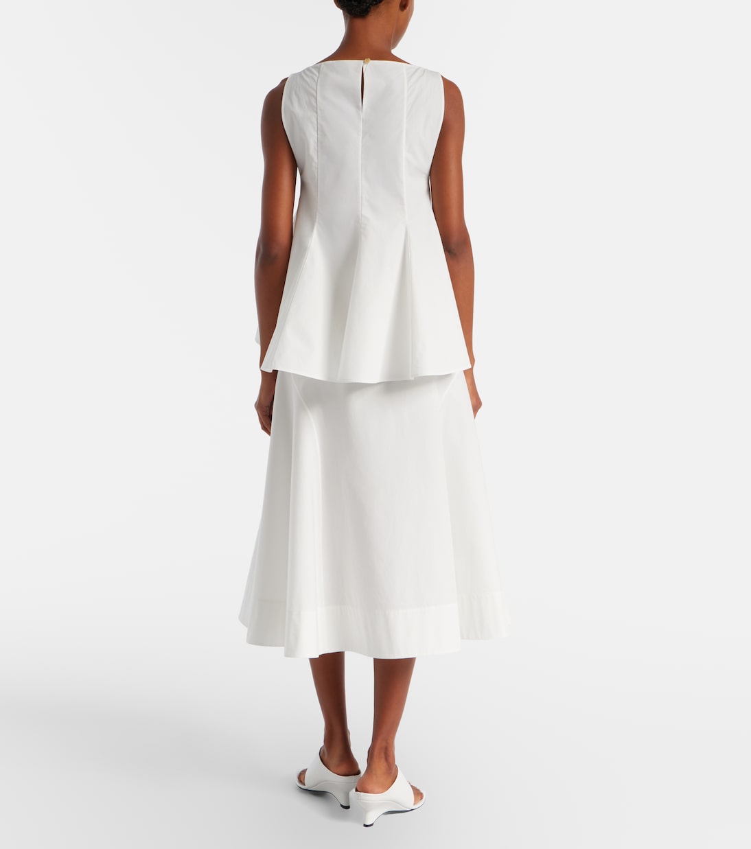 Artin 코튼 미디 스커트 | Khaite