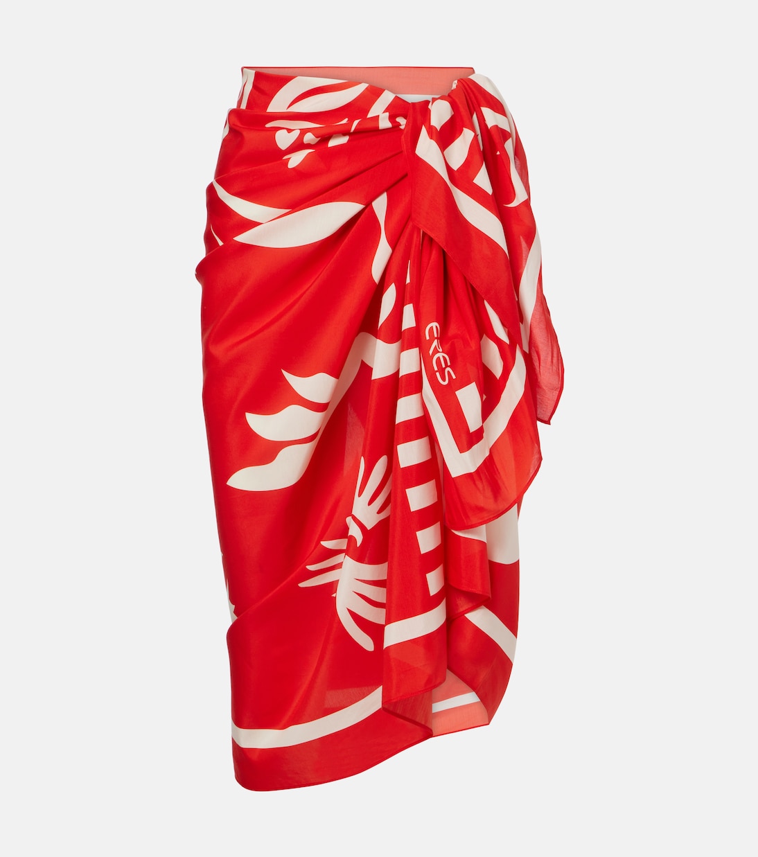 Bedruckter Pareo Mandara aus Baumwolle und Seide | Eres