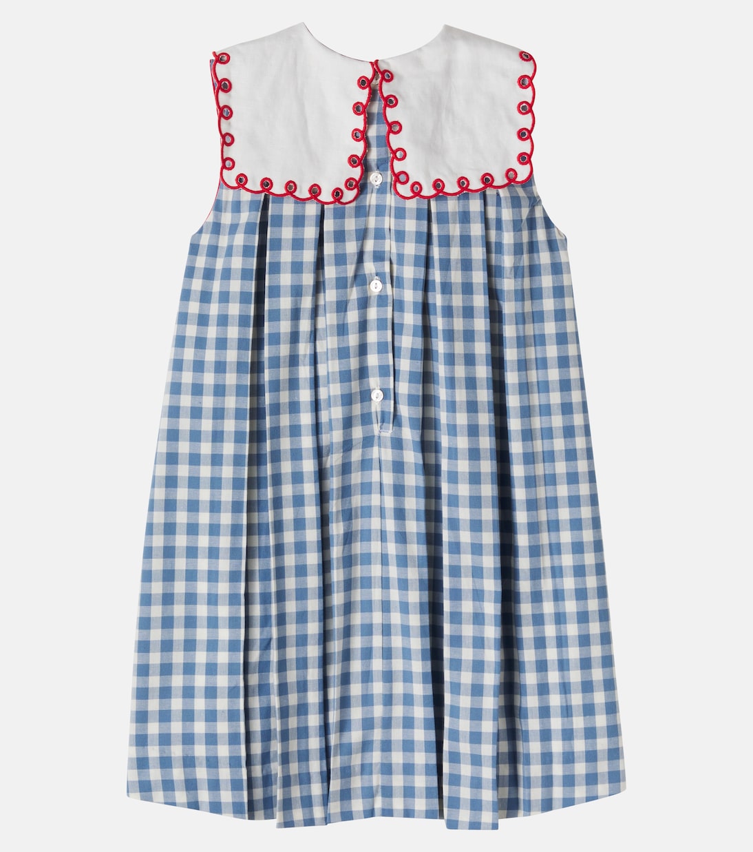Darby gingham pleated cotton dress | Pepa London