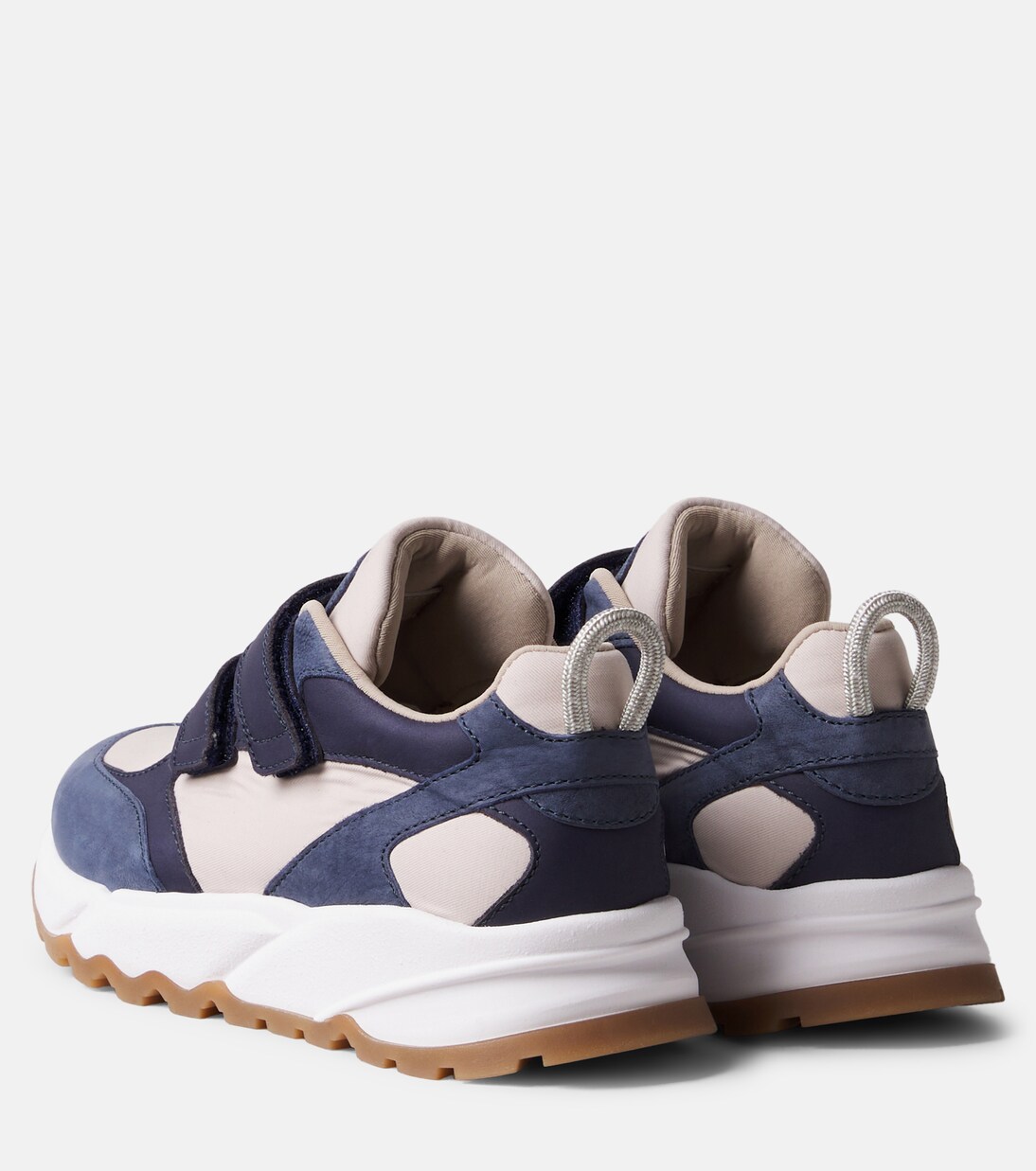 Leather-trimmed sneakers | Brunello Cucinelli Kids