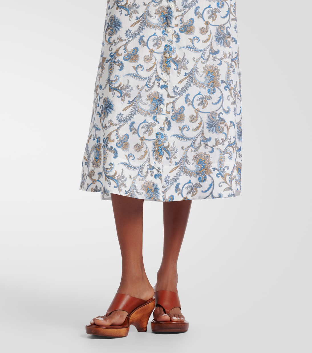 Mackey paisley ramie midi dress | Veronica Beard